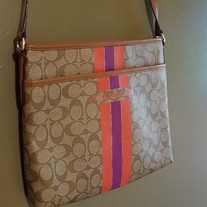 Varsity Stripe Coach Purse